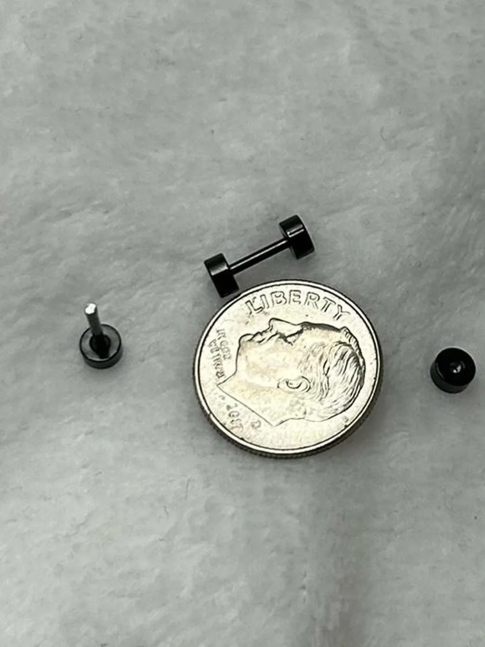 Black 4mm Men’s Stud Earrings - Minimal Stainless Steel